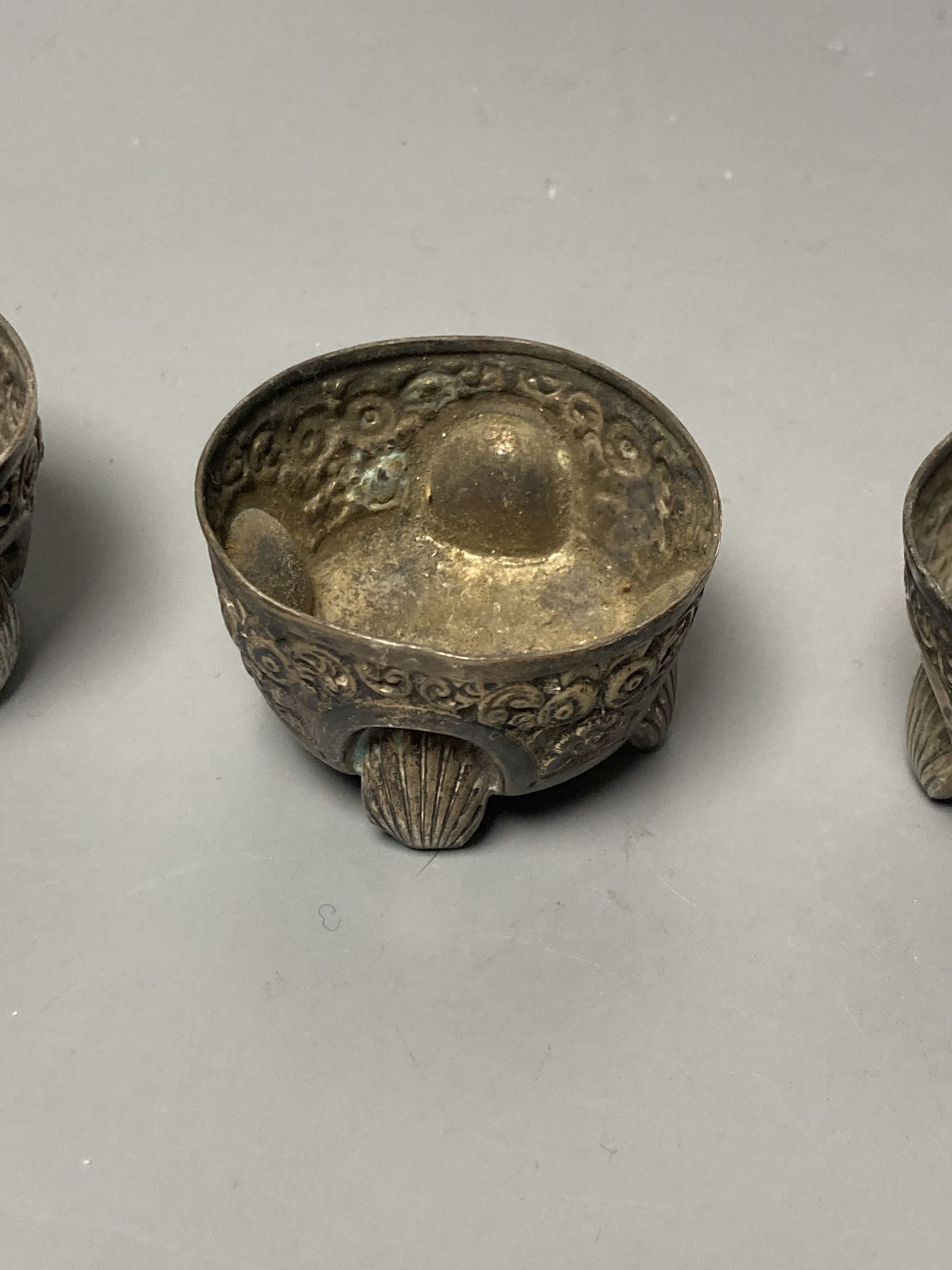 A set of four Victorian silver salts